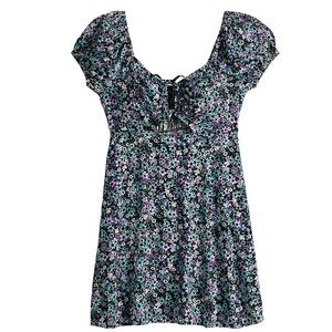 New SO® Front-Tie Keyhole
Cutout Fit And Flare Mini Dress